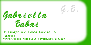 gabriella babai business card